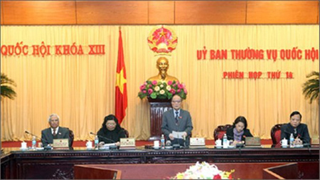 Phiên họp thứ 14 Ủy ban Thường vụ Quốc hội.